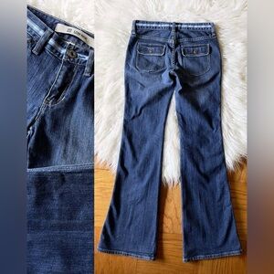 Vintage Y2K 2004 Gap stretch low rise bootcut flare blue jeans size 0 XXS xs